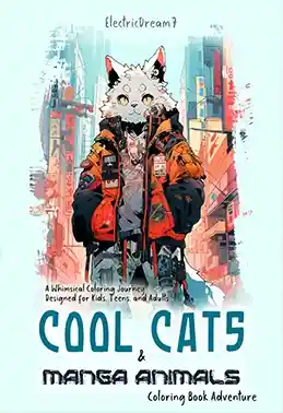 Cool Cats & Manga Animals: Coloring Book Adventure, Comics cover